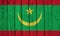 Mauritania Flag Over Wood Planks