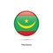 Mauritania flag - round glossy button