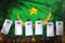 Mauritania police swat protecting state against revolt - protest fighting concept, military 3D Illustration on flag background