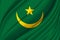 Mauritania waving flag illustration.