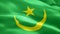 Mauritania waving flag. National 3d Mauritanian flag waving. Sign of Mauritania island seamless loop animation. Mauritanian flag H