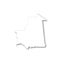 Mauritania - white 3D silhouette map of country area with dropped shadow on white background. Simple flat vector