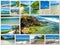 Mauritius aerial view collage