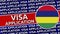Mauritius Circular Flag with Visa Application Titles