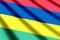 Mauritius colorful waving and closeup flag illustration