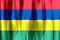 Mauritius colorful waving and closeup flag illustration