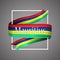 Mauritius flag. Official national colors. Mauritiusie 3d realistic stripe ribbon. Vector icon sign background.
