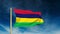 Mauritius flag slider style. Waving in the wind