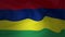 Mauritius flag waving in the wind in slow motion