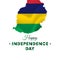 Mauritius Independence day. Mauritius map. Vector illustration.