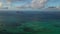 Mauritius island, view from a drone magnificent clouds and the Indian ocean