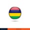 Mauritius round flag vector design.