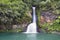 Mauritius. Small falls in `Valley of 23 colors of the Earth` park in Mare-aux-Aiguilles