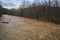 Maury River at Flood Stage Flooding Low Lying Areas