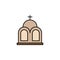 mausoleum, death outline icon. detailed set of death illustrations icons. can be used for web, logo, mobile app, UI, UX