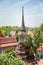 Mausoleum Historical remain in Phra Nakhon Si Ayutthaya, at yai chaimongkol Thailand, one of the famous historical landmark in t