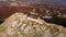 Mausoleum of Njegos on the Mount Lovcen in Montenegro. Aerial su