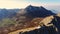 Mausoleum of Njegos on the Mount Lovcen in Montenegro. Aerial su