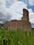 Mausoleum of Santa Elena at Villa De Sanctis in Rome, Italy.  Panorama with ears and blue sky.