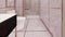 Mauve rose gold bathroom interior design 3d rendering
