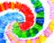 Mauve Spiral Dye Bohemian. Rainbow Swirl Watercolor Vintage. Indigo Watercolour Art. Violet Dirty Art Paint. Coral Psychedelic Pat