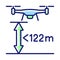 Max flight height RGB color manual label icon