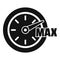 Max gauge velocity icon simple vector. Dark shoe meter