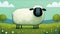 Max\\\'s Discovery: The Curious Sheep in a Lush Green Field, Made with Generative AI