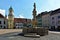 Maximilianâ€™s Fountain in front of Old Town Hall - Bratislava, Slovakia