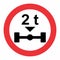 Maximum axle load sign