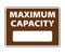 Maximum Capacity Sign vector eps10, capacity sign