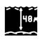 maximum diving depth on course glyph icon vector illustration