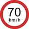 Maximum speed traffic sign