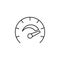 maximum speedometer indicators icon. Element of speed for mobile concept and web apps illustration. Thin line icon for website