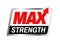 Maximum strength vector logo icon badge