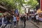 May 07 2017. Xian China. People in street food market in Xian