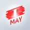 May 1 Labor Day. Vector logo symbol of spring holiday weekend
