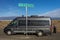 MAY 2019, USA - Joe Sohm\'s RV and Road sign for Lewis and Clark Drive