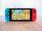 May 2020, UK: Nintendo switch animal crossing new horizons game on white studio