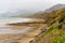 May 2021 aftermath of huge cliff landslip at Nefyn, Llyn Peninsula, Wales