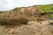 May 2021 aftermath of huge cliff landslip at Nefyn, Llyn Peninsula, Wales