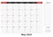 May 2024 Monthly Desk Pad Calendar week starts from sunday, size A3