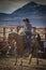 MAY 23, 2017 - LA SAL MOUNTAINS, UTAH -Cowboys brand Cattle near La Sal, Utah off Route 46 near. Old West, Angus Hereford