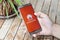 MAY 25, 2019: Person holding Huawei Mate phone with Hongmeng OS symbol. U.S. companies began  to curb sales to Chinese telecom Hua