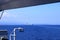 May 27 2023 - Santa Teresa Gallura, Sardinia, Italy: Large Grimaldi Lines RoRo (Roll on off) vessel cruising