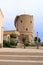 May 29 2023 - Bonifacio, Corsica, France: Old living houses and fortress on the cliff