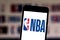 May 30, 2019, Brazil. In this photo illustration the National Basketball Association NBA logo is displayed on a smartphone