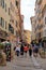 May 31 2023 - Ajaccio, Corsica, France: mediterranean culture and colour in Island capital city or town. Back streets and