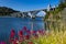 MAY 31, GOLD BEACH, OR, USA - Isaac Lee Patterson Bridge, also known as the Rogue River Bridge Gold Beach, Oregon