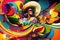 May 5th Cinco De Mayo Celebration abstract Mexican Holiday Backgroundillustration generative ai